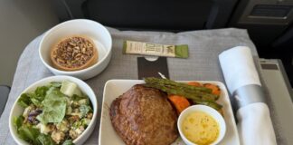 Centennial Beef Wellington van American Airlines: een verrassend solide maaltijd aan boord